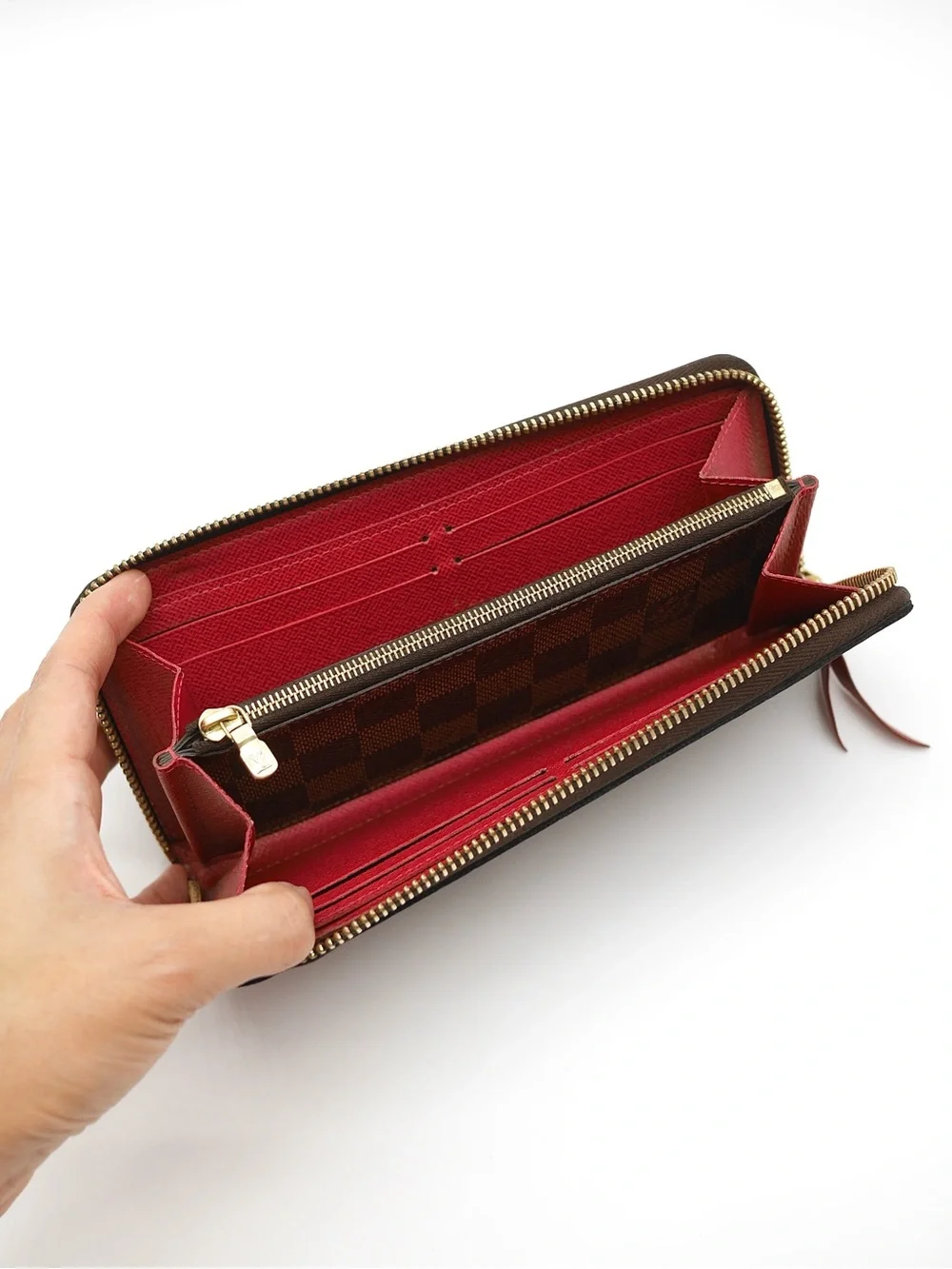 🍓LV Clemence Damier Ebene Wallet CA1116